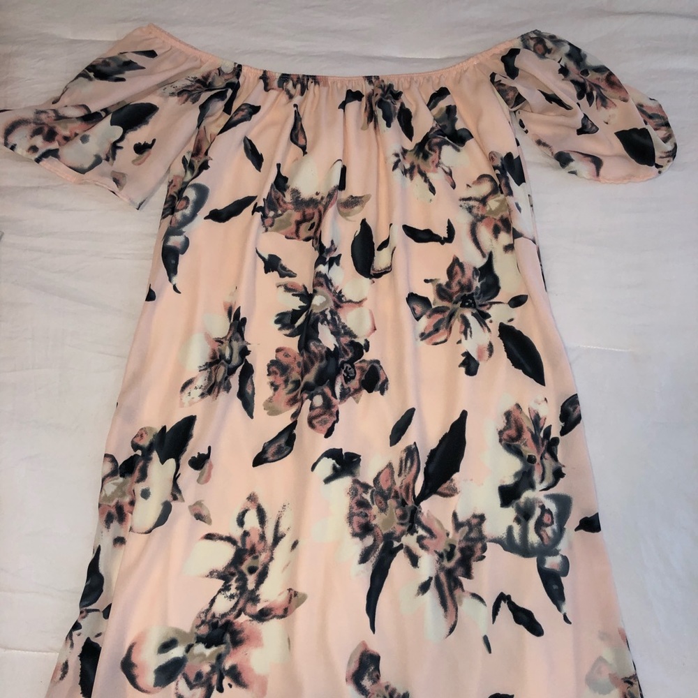 Off the Shoulder Pink Summer Dress